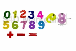 C5 ตัวเลขไม้ 0-9 และเครื่องหมายคำนวณ แม่เหล็ก  Image