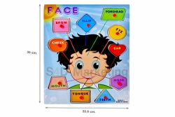  DX551 ภาพตัดต่อรูปหน้าเด็กชายและคำศัพท์ พร้อมหมุดพลาสติก   Image