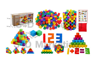  6083-1  ลูกบาศก์ไม้คละสี 100 ชิ้น  Image