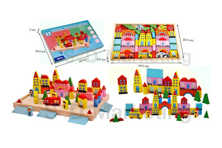  BLLN-2587 บล็อกไม่ประกอบปราสาท กล่องไม้   Image