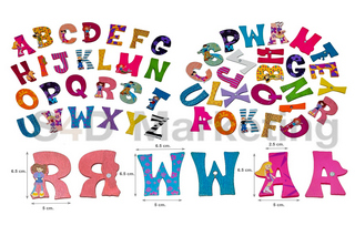 C4-1 ตัวอักษรไม้ A-Z แม่เหล็ก Image
