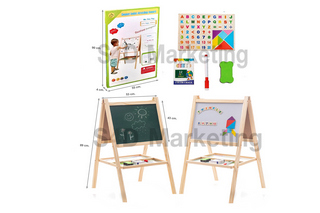 0065 กระดานไวท์บอร์ดและกระดานดำ 2 ด้าน ตัวอักษรแม่เหล็ก  Image