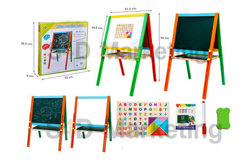 B25-2  กระดานไวท์บอร์ดและกระดานดำ 2 ด้าน ตัวอักษรแม่เหล็ก  Image