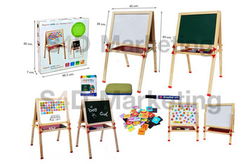 B25-3 กระดานไวท์บอร์ดและกระดานดำ 2 ด้าน ตัวอักษรแม่เหล็ก  Image
