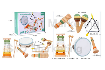  Ohye-8723 ชุดเครื่องดนตรี Vintage 11 ชิ้น   Image