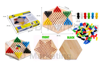 QZM-0001 สนุกกับการเล่นเกมหมากรุก 6 เหลี่ยม 60 ชิ้น   Image