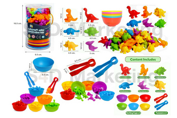  BS-01 เรียนรู้การแยกสีไดโนเสาร์ 44 ชิ้น   Image