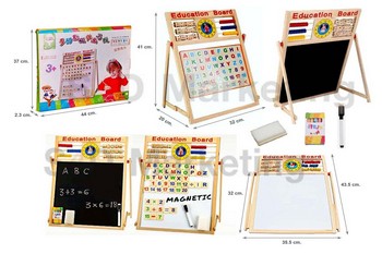  TMKW-0138 กระดานไวท์บอร์ดและกระดานดำ 2 ด้าน ตัวอักษรแม่เหล็ก   Image