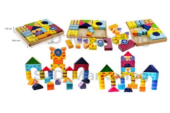 21-B9D บล็อกไม้ประกอบลวดลาย 27 ชิ้น   Image