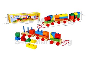 21-19B รถไฟบรรทุกบล็อกไม้   Image