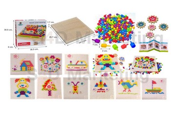  01 เรียนรู้กระดานปักหมุด 236 ชิ้น กล่องไม้  Image