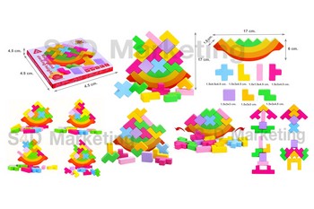  XBL-079 เรียนรู้แรงโน้มถ่วงตัวต่อบล็อกไม้   Image