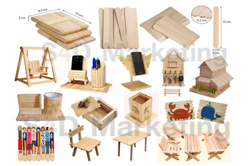 018-3 ไม้ไอศครีมไร้สี DIY Image