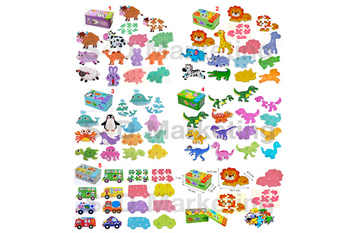 2058-1 จิ๊กซอว์ 2 ด้าน ประกอบรูปภาพคละลาย กล่องโลหะ 6 แบบ   Image