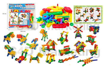  TC0114  ตัวต่อพลาสติกมีล้อ  Image