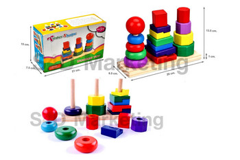  A17-3 พีระมิดสวมหลัก 3 แถว 16 ชิ้น  Image