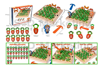  0413 กระต่ายน้อยดึงแครอทตัวอักษร A-Z และตัวเลข 0-9   Image