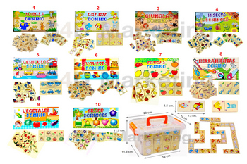 0001-1 โดมิโนคละลาย กล่อง 112 ชิ้น  Image