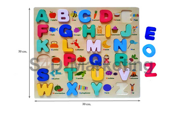 538-3D ภาพตัดต่อตัวอักษรนูน A-Z รูปภาพและคำศัพท์   Image