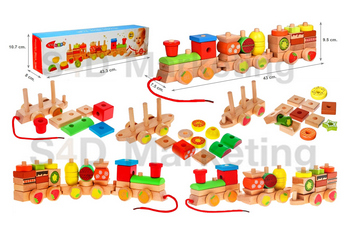 MZY890 รถไฟบรรทุกผลไม้และเบเกอรี่ 30 ชิ้น   Image