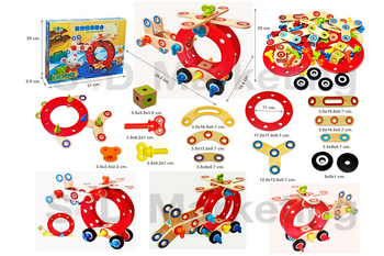 QZM-0085 วงล้อไขน็อตประกอบลวดลาย 82 ชิ้น  Image