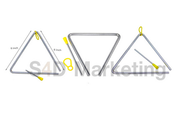SM149-2B เครื่องดนตรีสามเหลี่ยมโลหะ 6 นิ้ว   Image