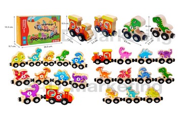  024-2E รถไฟแม่เหล็กรูปไดโนเสาร์ 11 ชิ้น   Image