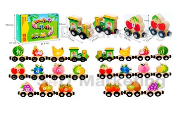 024-2C รถไฟแม่เหล็กรูปผลไม้ 11 ชิ้น   Image