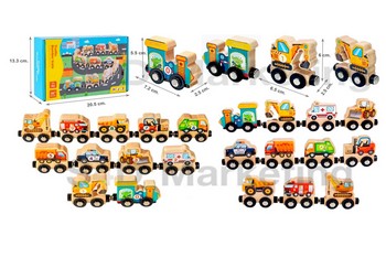 024-2B รถไฟแม่เหล็กรูปยานพาหนะ 11 ชิ้น   Image