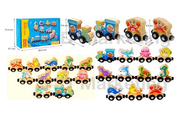 024-2D รถไฟแม่เหล็กรูปสัตว์ทะเล 11 ชิ้น   Image